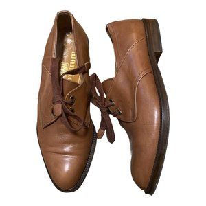 light brown lace up oxfords brogues preppy shoes size 36.5 / 6.5